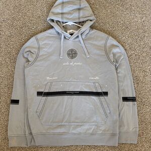 Stone Island Light Gray Hoodie